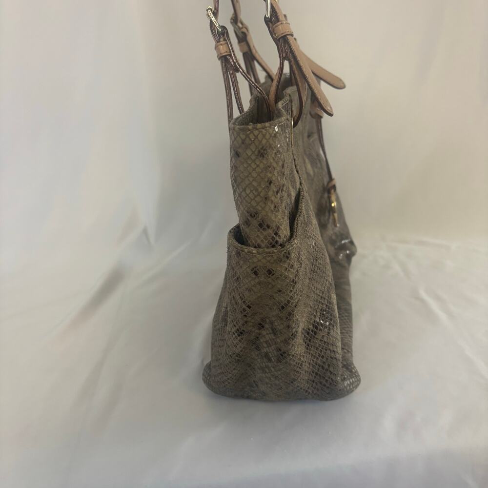 Michael Kors Python Embossed Shoulder Tote Bag Me… - image 5